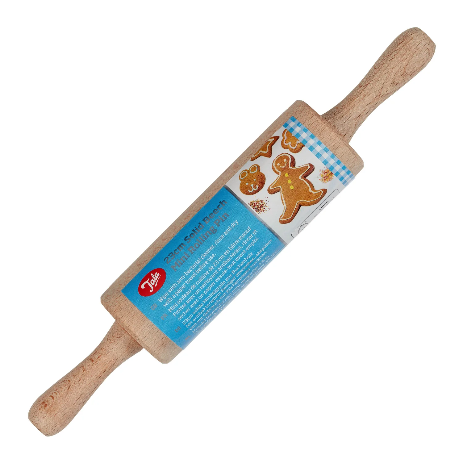 Tala Beech Wood 23cm Mini Solid Rolling Pin - Image 2