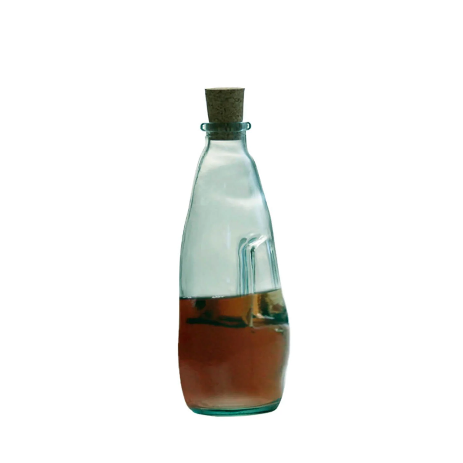 T&G Green House Recycled 300ml Oil/Vinegar Bottle with Cork Stopper - Image 2