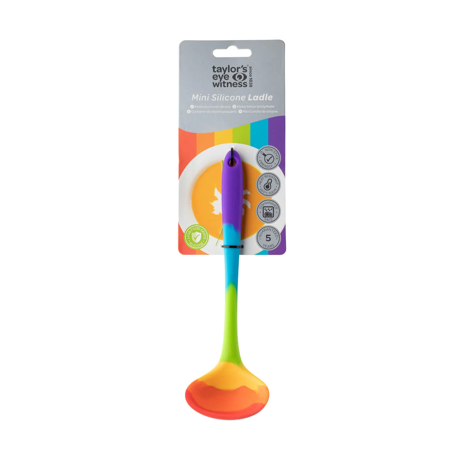 Taylor's Eye Witness Mini Silicone Ladle - Rainbow - Image 2