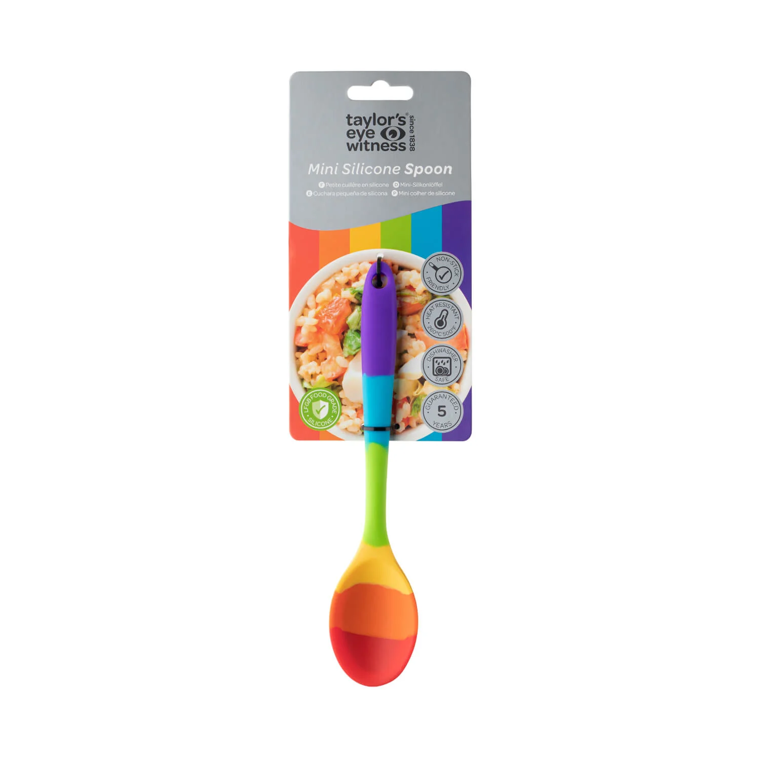 Taylor's Eye Witness Mini Silicone Spoon - Rainbow - Image 2
