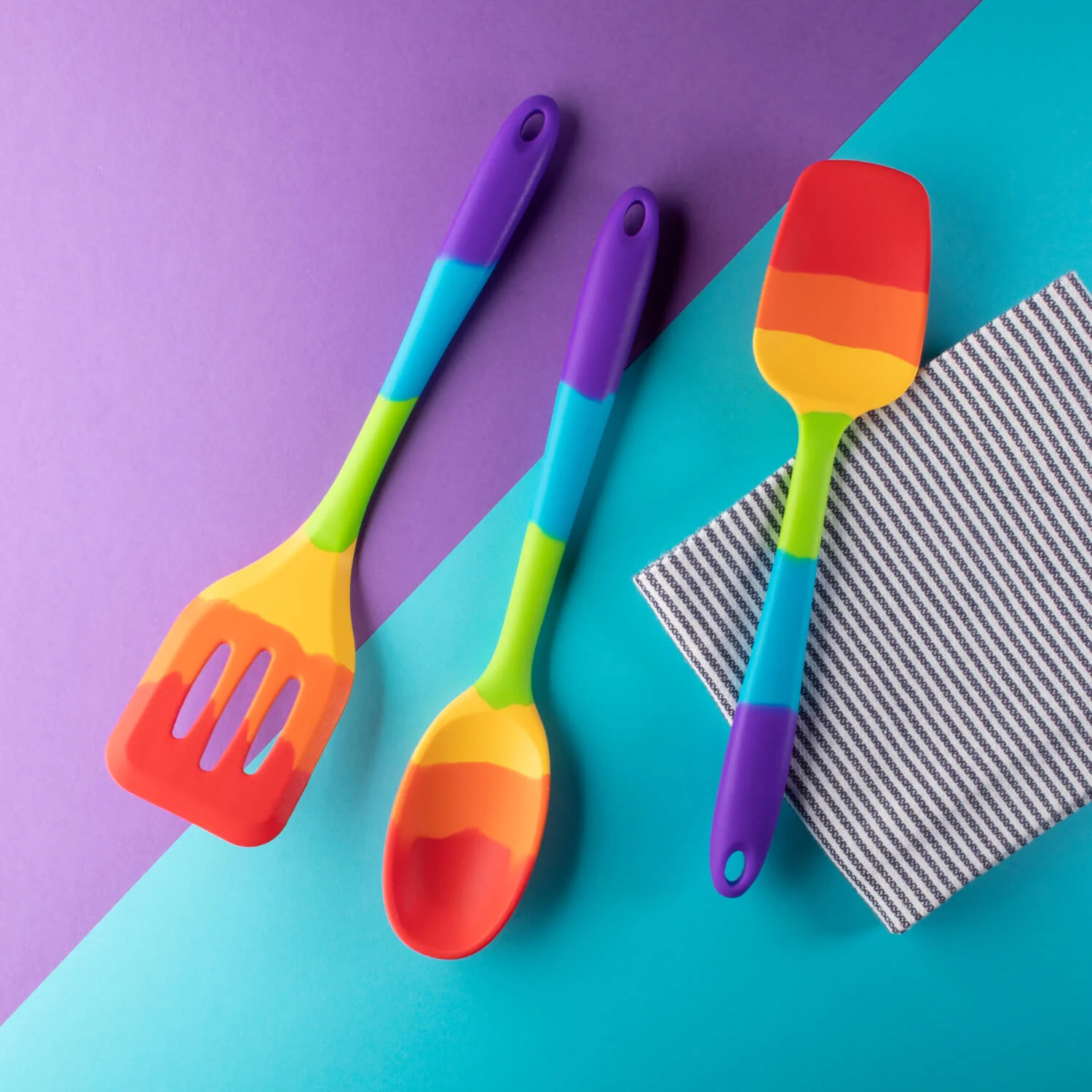 Taylor's Eye Witness Silicone Spatula Spoon - Rainbow - Image 2