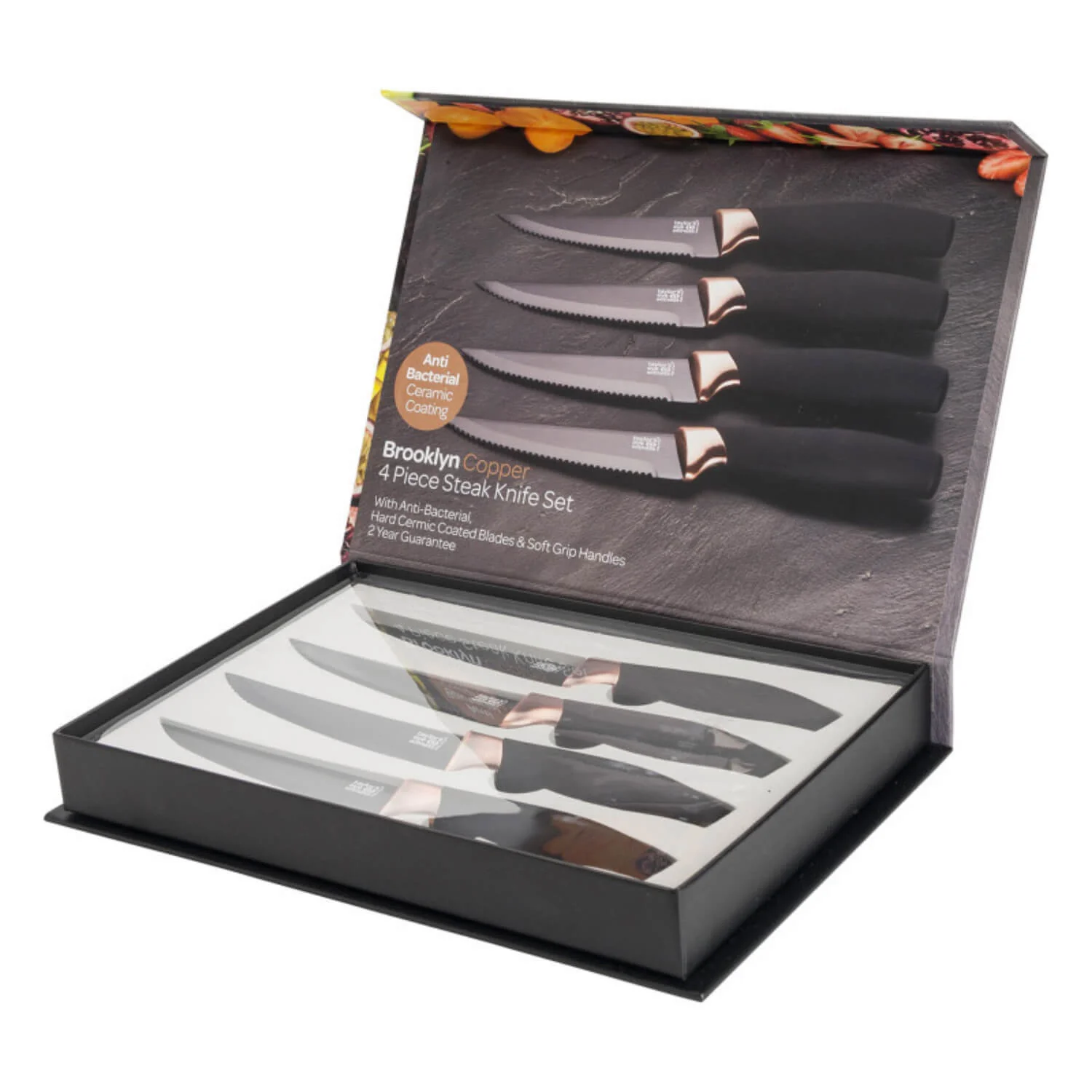 Taylor's Eye Witness Brooklyn 4 Piece Steak Knife Set - Copper - Image 3