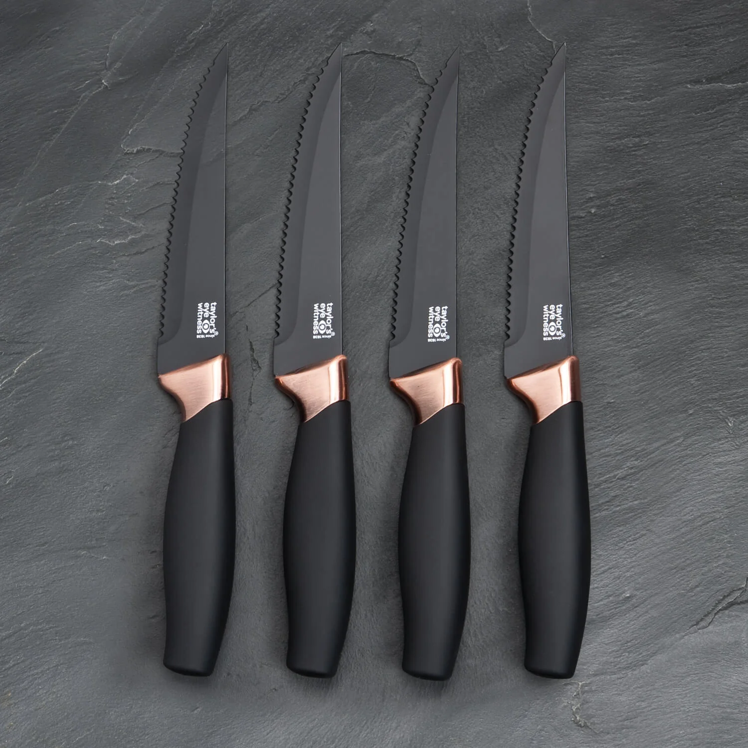 Taylor's Eye Witness Brooklyn 4 Piece Steak Knife Set - Copper - Image 4