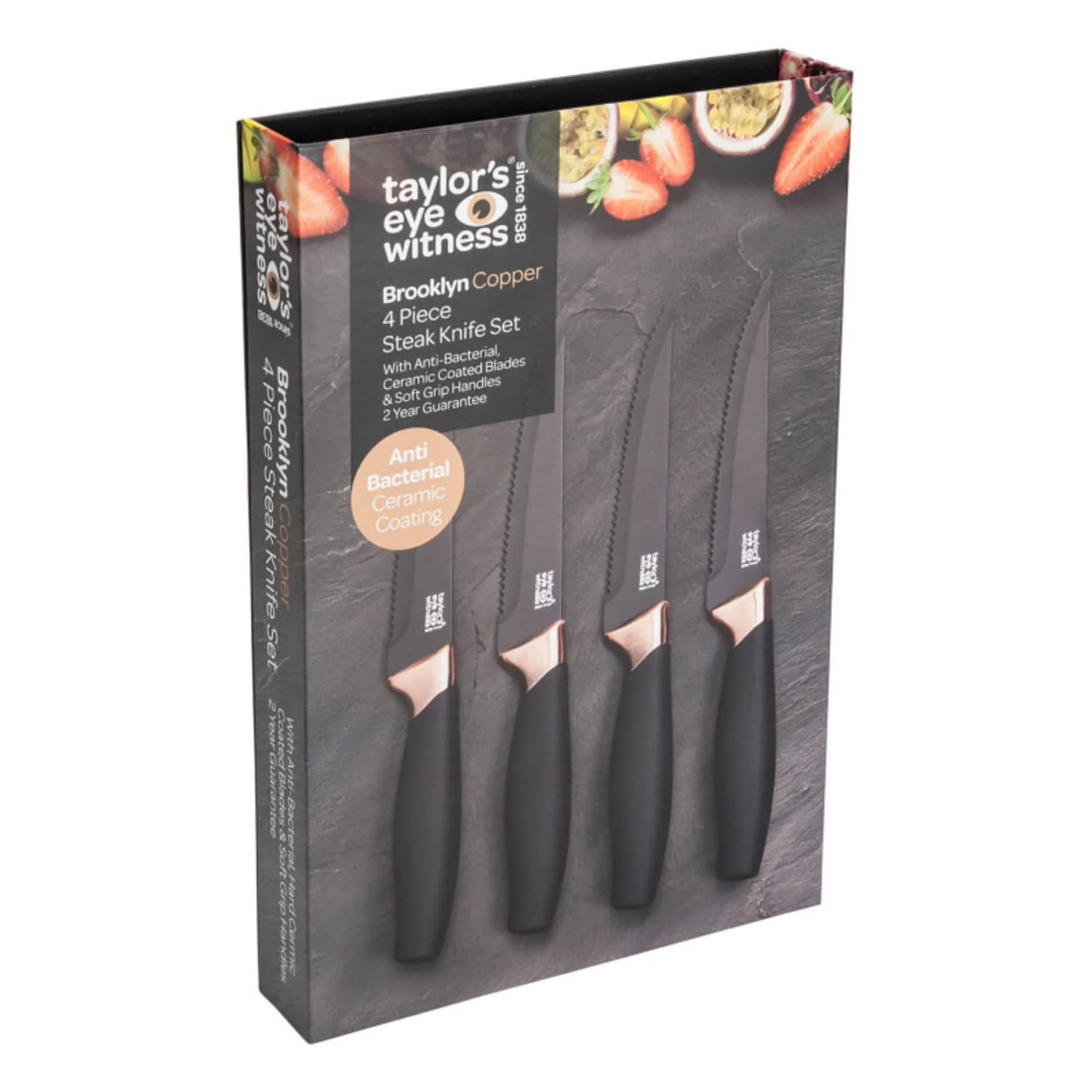 Taylor's Eye Witness Brooklyn 4 Piece Steak Knife Set - Copper - Image 6