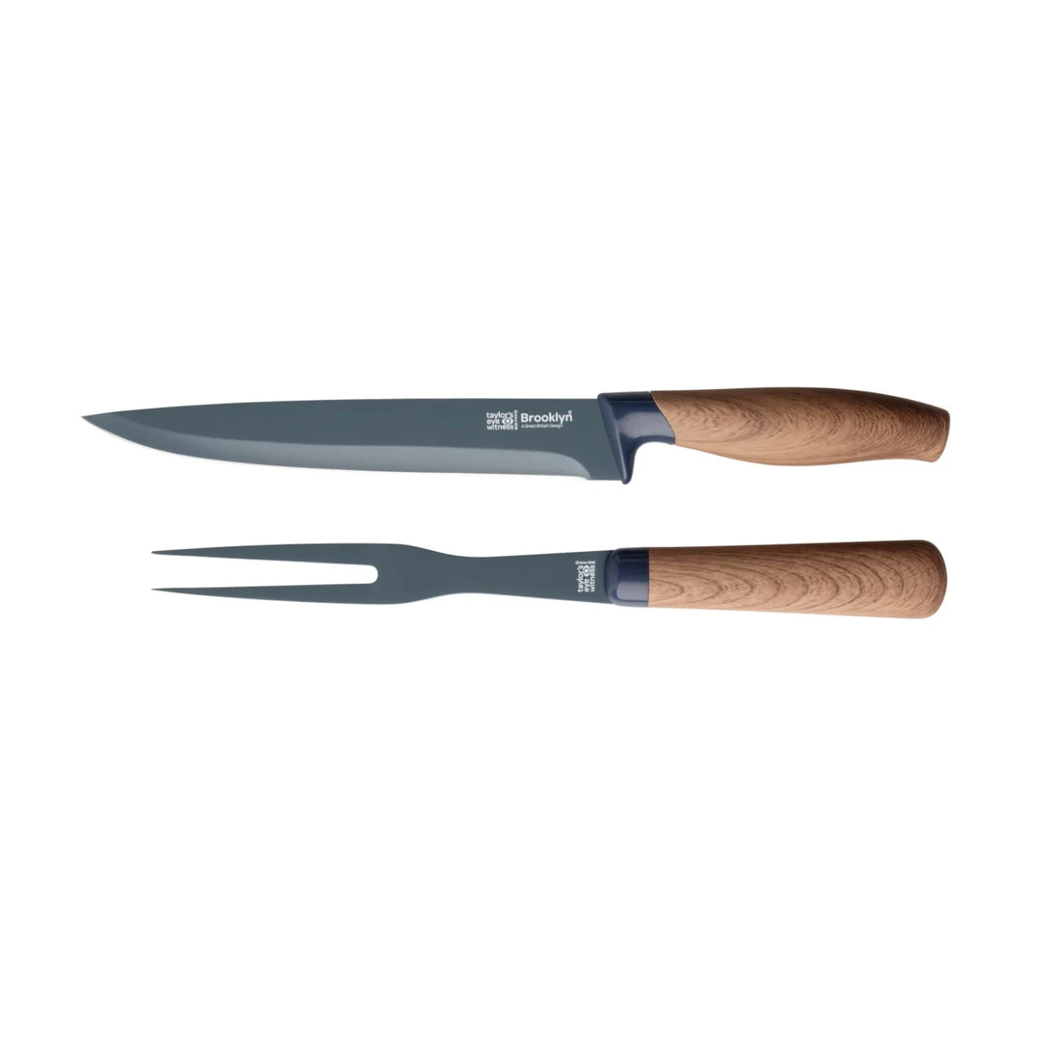 Taylor's Eye Witness Brooklyn 2-Piece Carving Set - Walnut Effect - Image 2