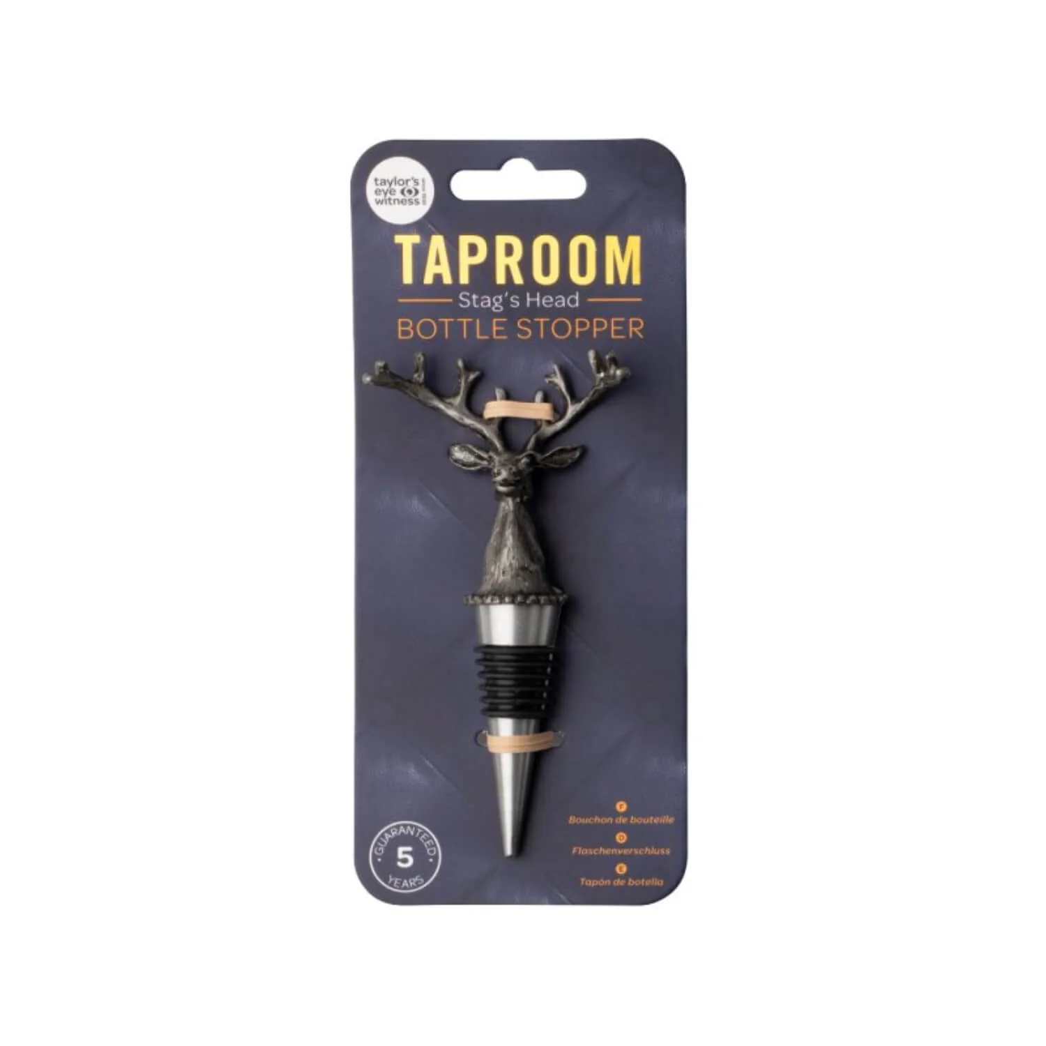 Taylor's Eye Witness Taproom Classic Stag Wine Bottle Stopper - Pewter - Image 2
