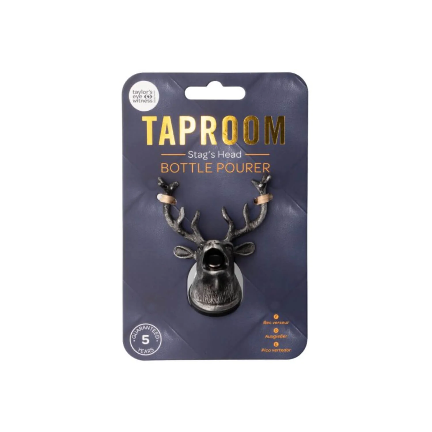 Taylor's Eye Witness Taproom Stag Bottle Pourer - Pewter - Image 2