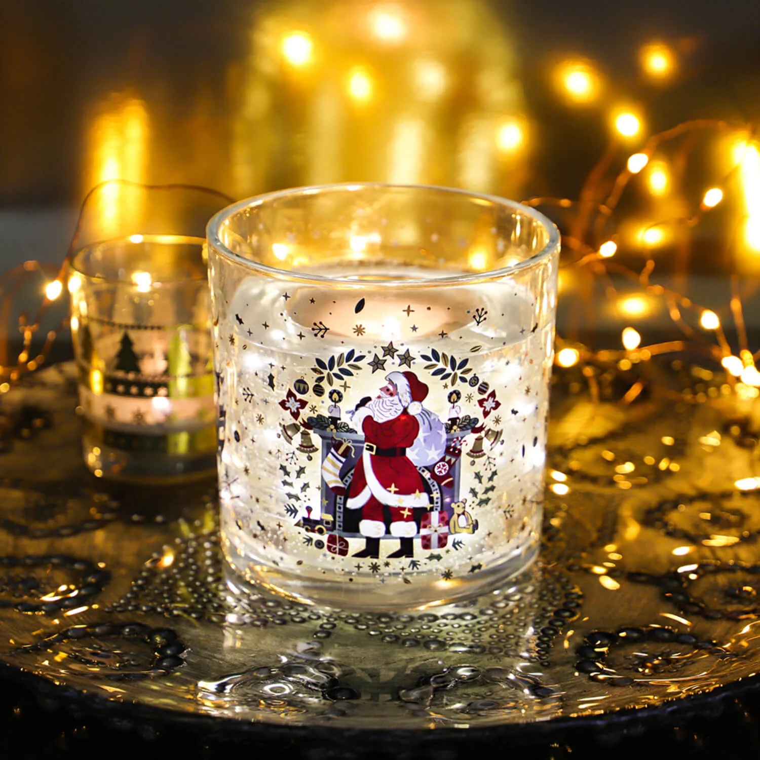Tipperary LED Candle Jar - Christmas Santa - Image 3