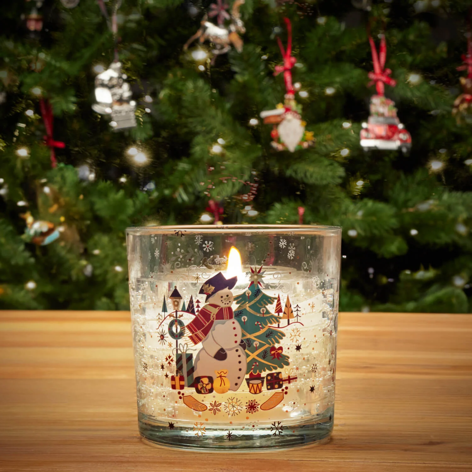 Tipperary LED Candle Jar - Christmas Snowman - Image 3