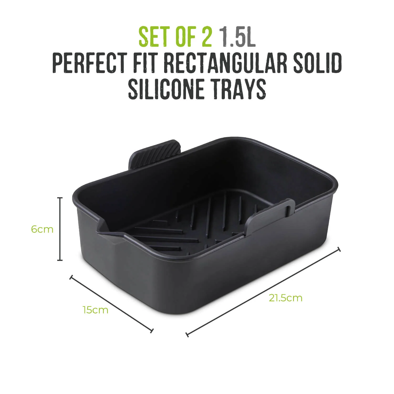 Tower Air Fryer Rectangular Solid Trays - Pack of 2 - Image 10