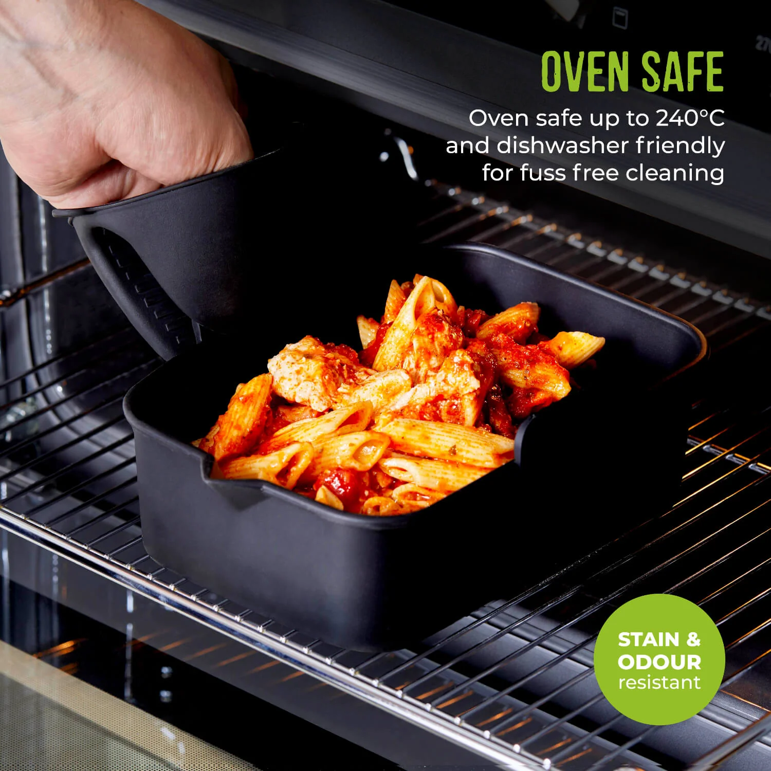 Tower Air Fryer Rectangular Solid Trays - Pack of 2 - Image 3