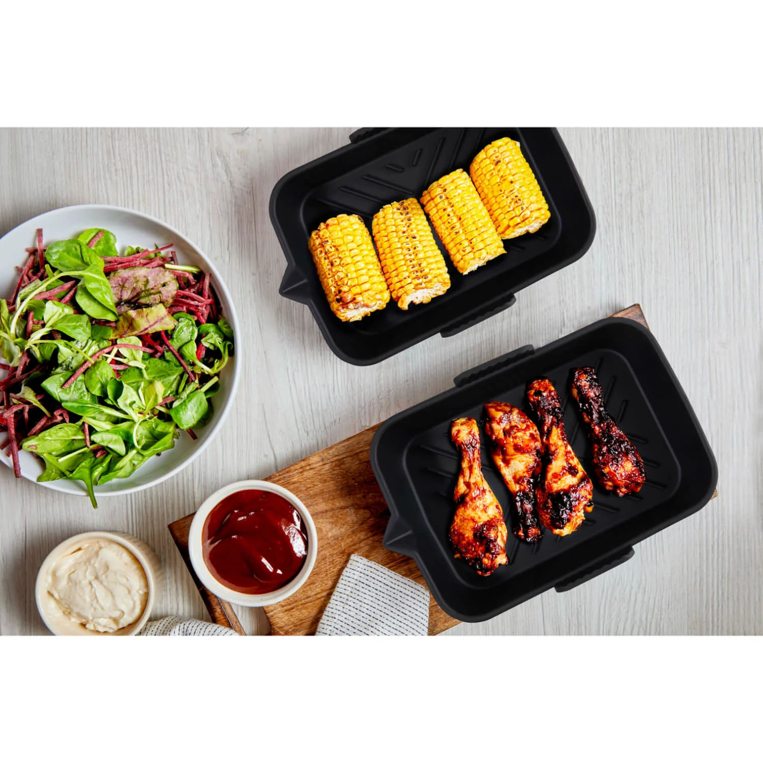 Tower Air Fryer Rectangular Solid Trays - Pack of 2 - Image 9