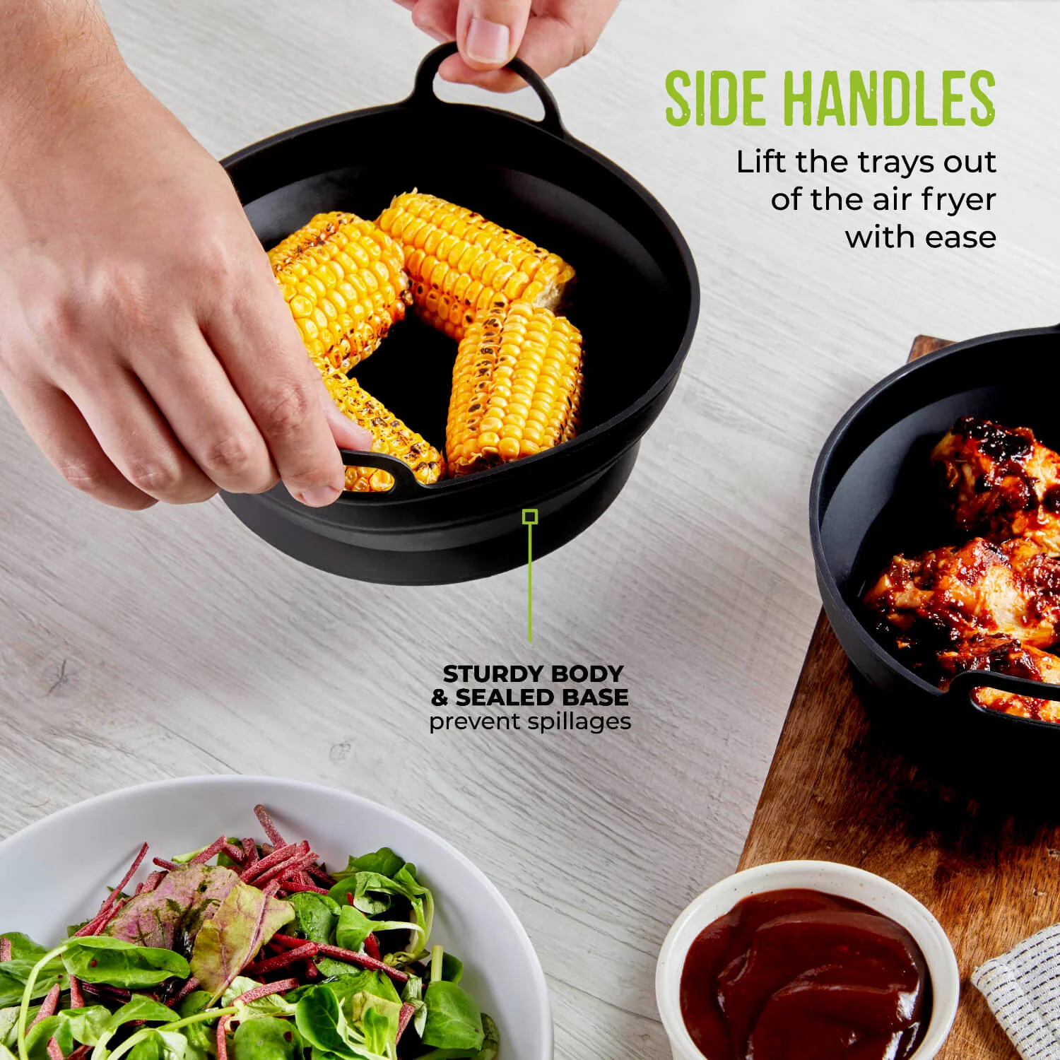 Tower Air Fryer Round Foldable Trays - Pack of 2 - Image 3