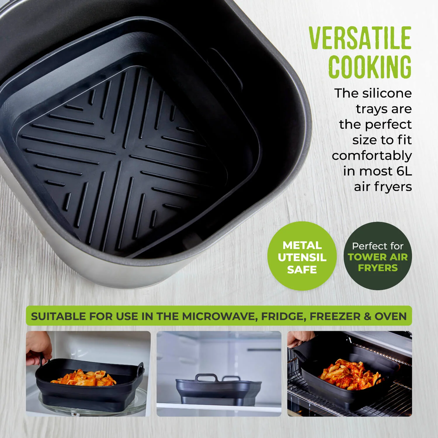 Tower Air Fryer Square Foldable Trays - Pack of 2 - Image 6