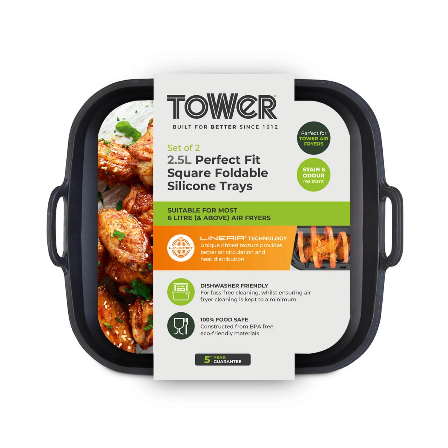 Tower Air Fryer Square Foldable Trays - Pack of 2 - Image 8