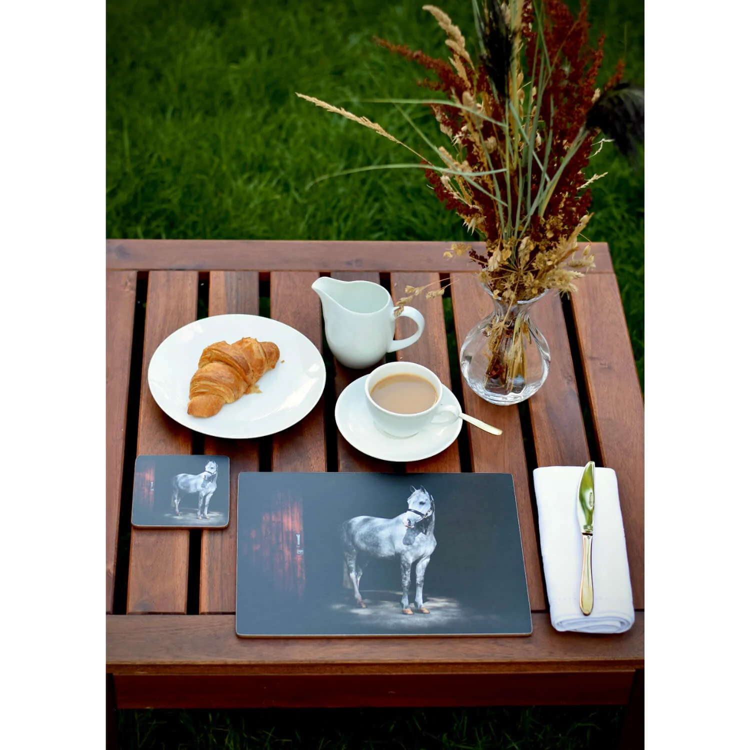 iStyle Rural Roots 4 Piece Square Coaster Set - Horse - Image 2