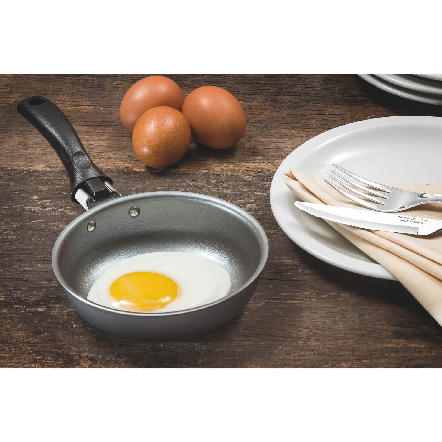 Tramontina 13cm Non-Stick Egg Frying Pan - Assorted Colours - Image 3