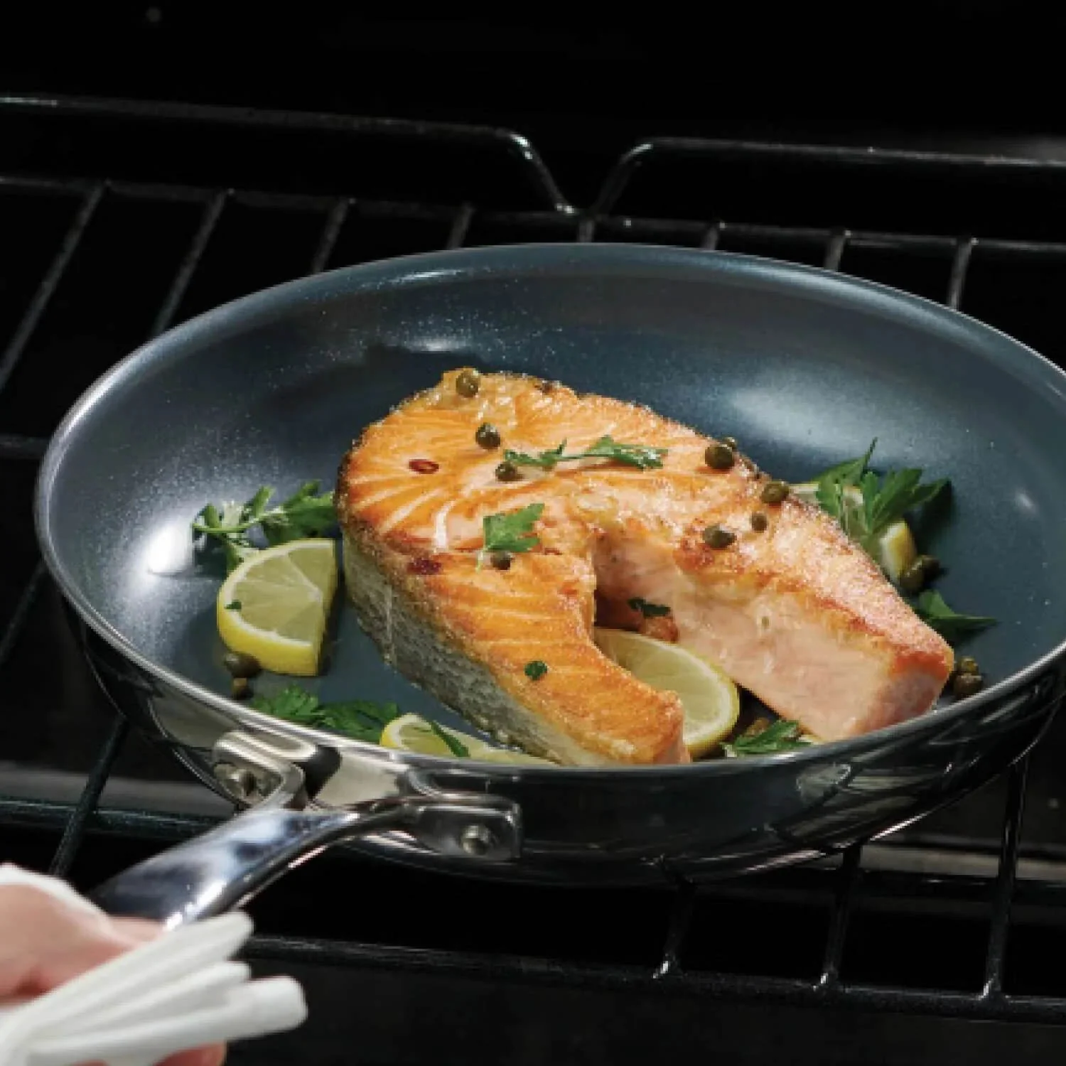 Tramontina 2-Piece Hard Anodised Ceramic Non-Stick Frying Pan Set - Image 10