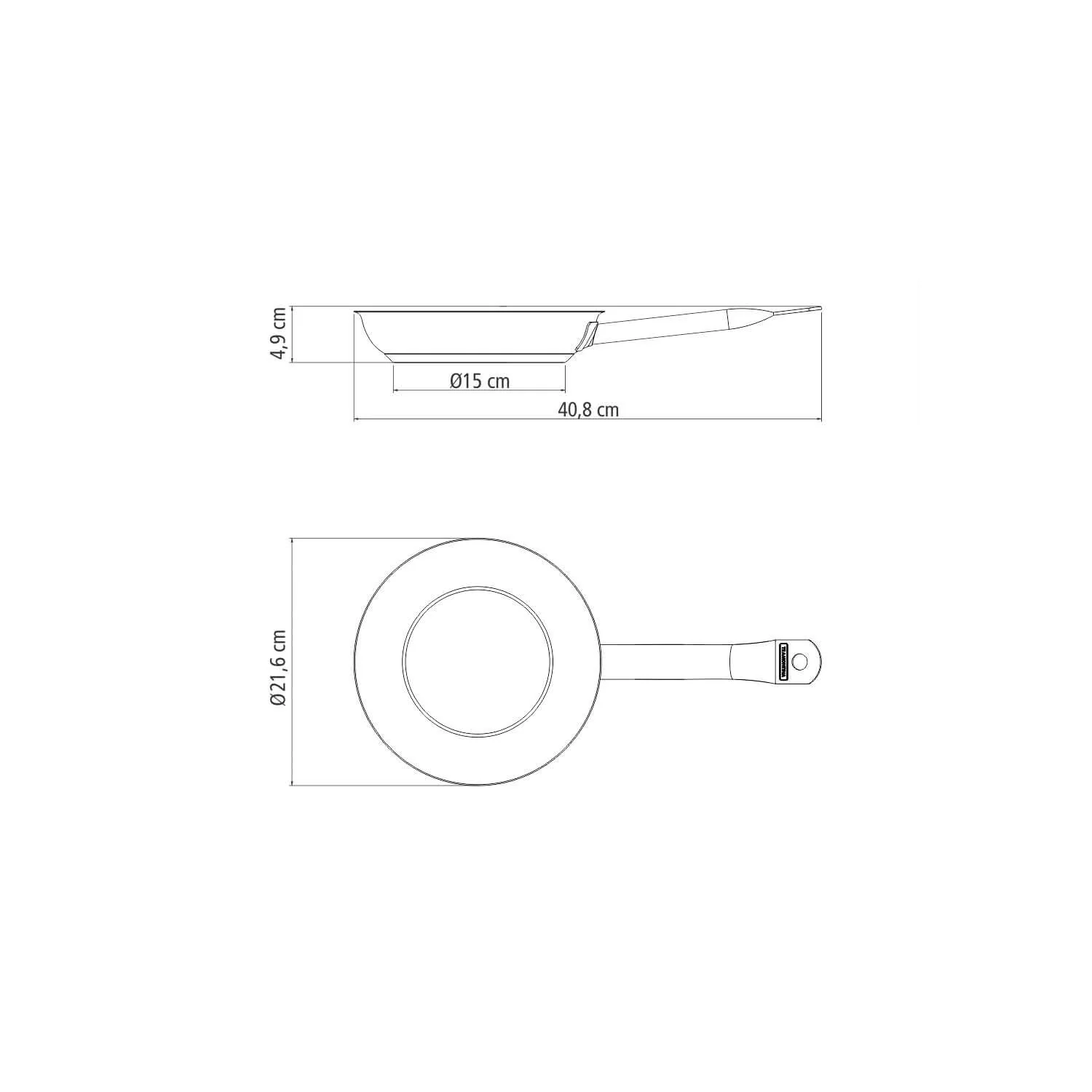 Tramontina 20cm Professional Stainless Steel Frying Pan - Image 7