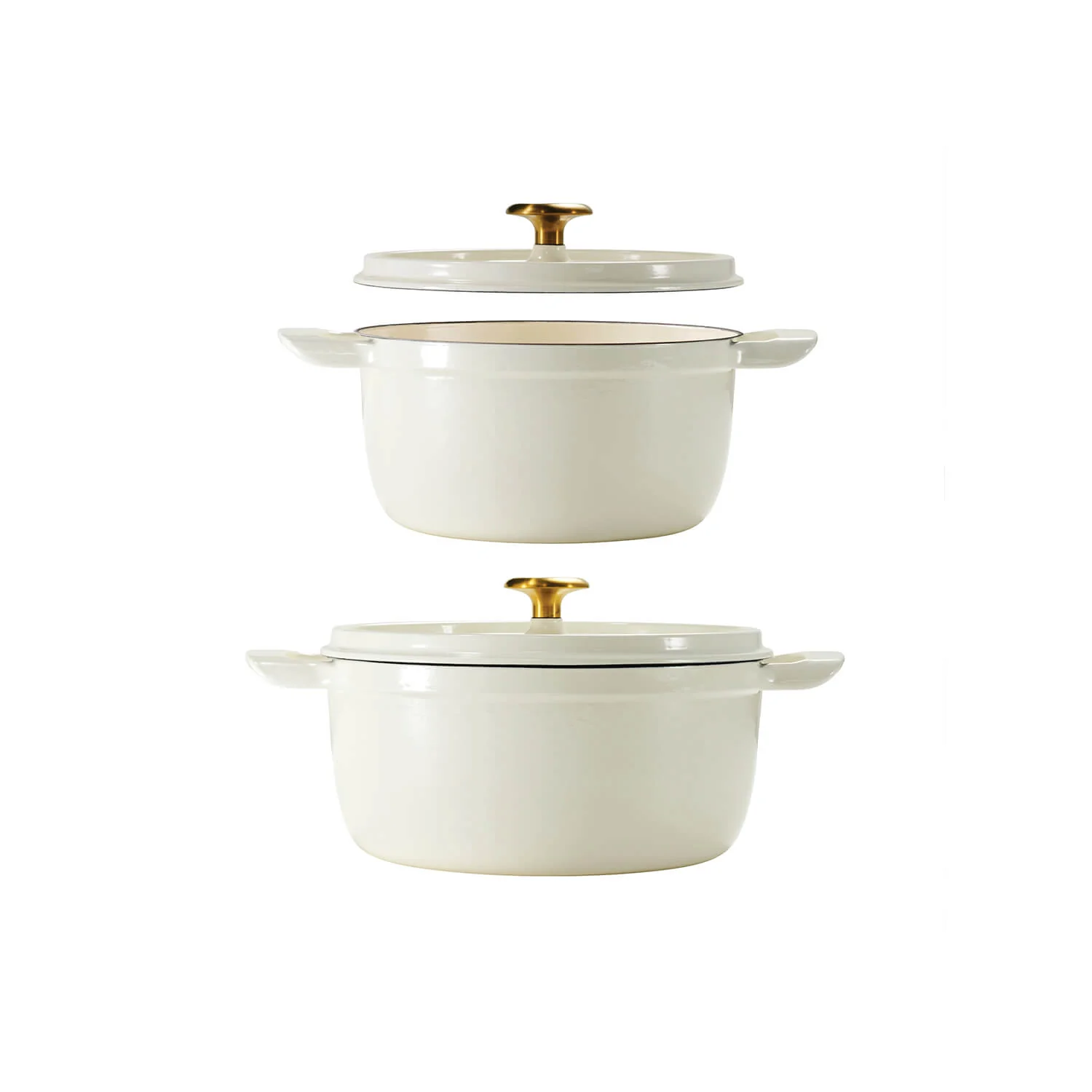 Tramontina 22cm Enamelled Cast Iron Round Casserole - Latte - Image 6