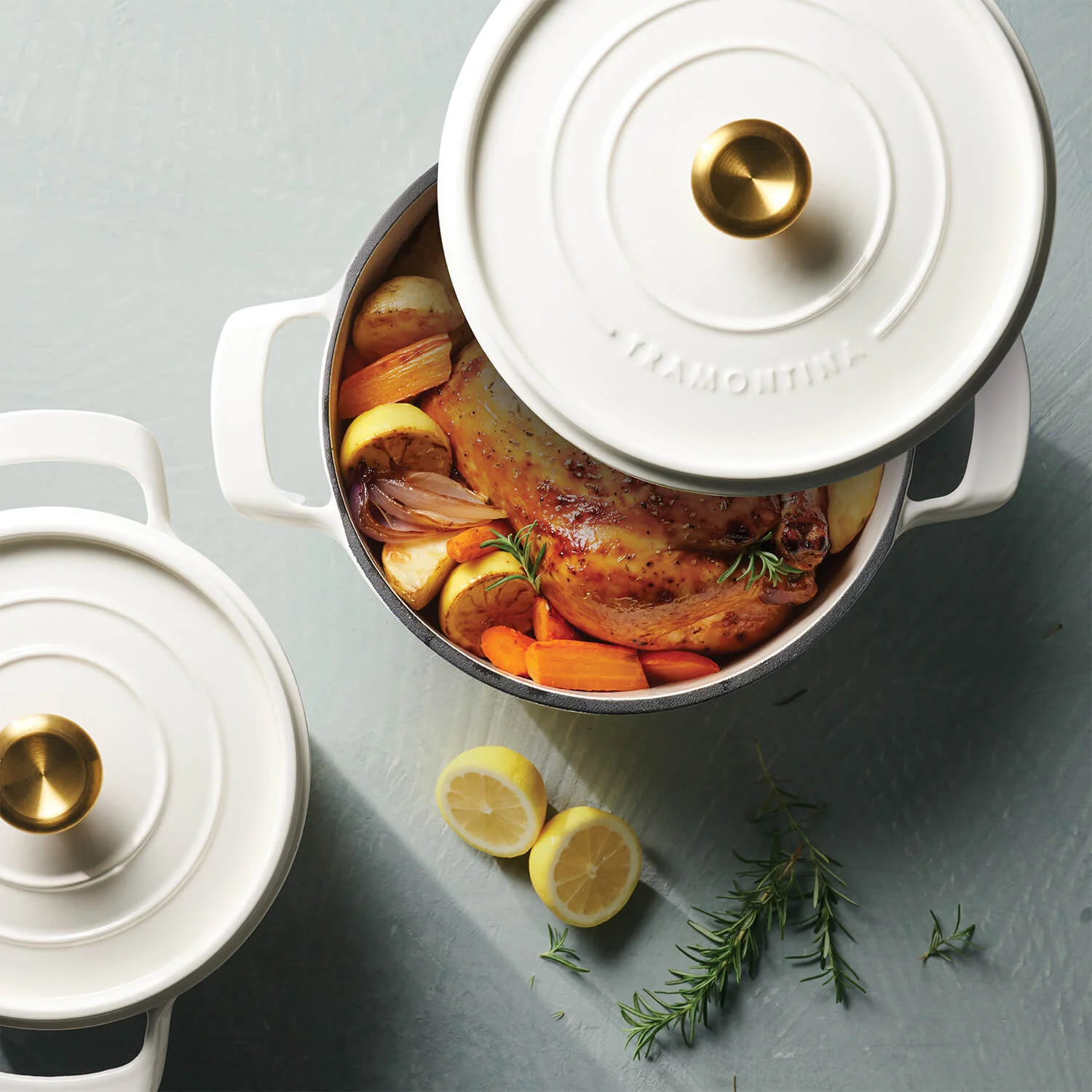 Tramontina 22cm Enamelled Cast Iron Round Casserole - Latte - Image 8