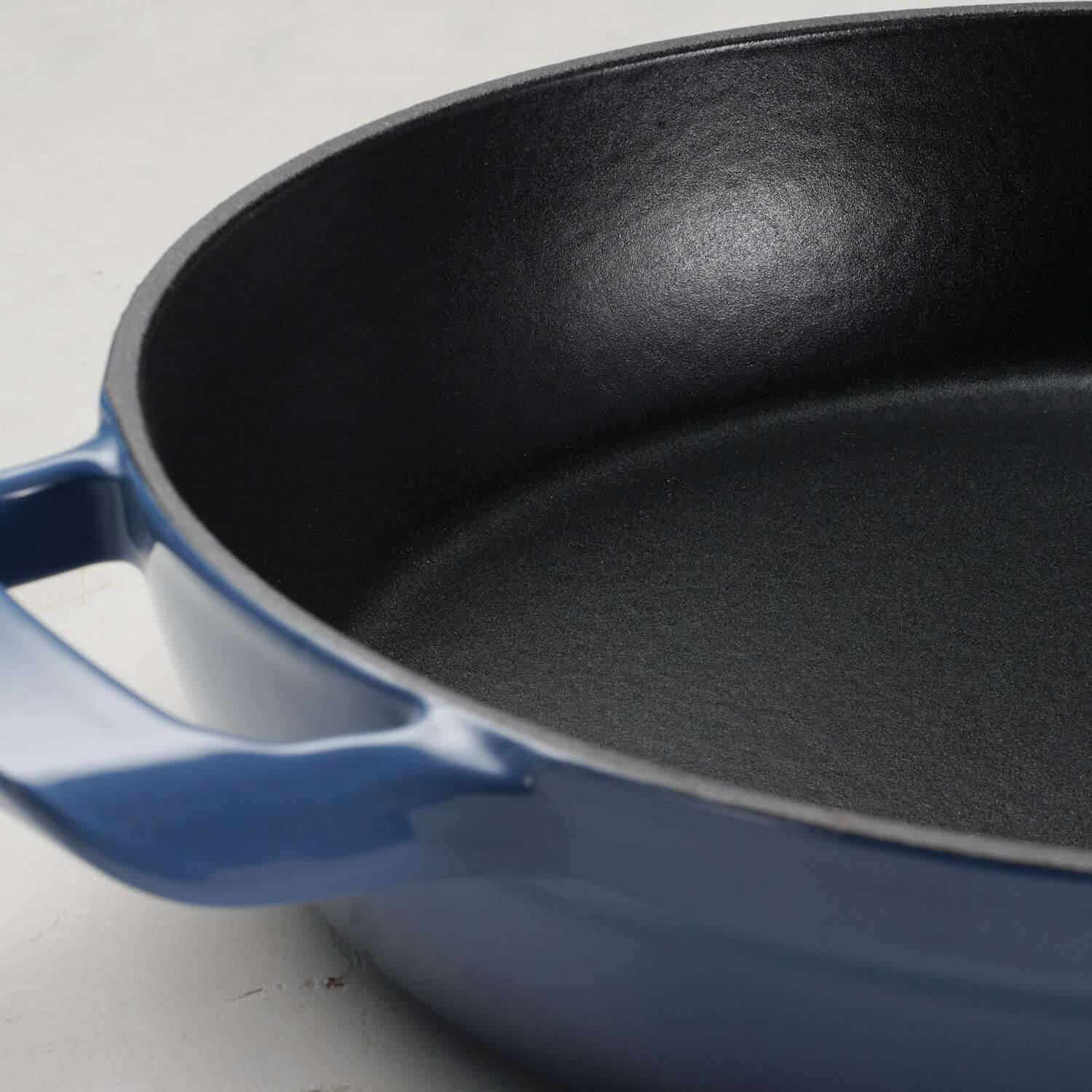Tramontina 30cm Enamelled Cast Iron Skillet - Blue - Image 4