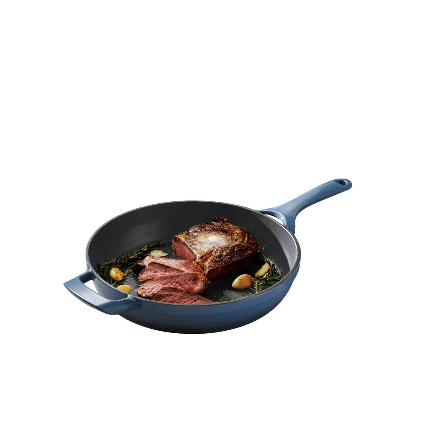Tramontina 30cm Enamelled Cast Iron Skillet - Blue - Image 6