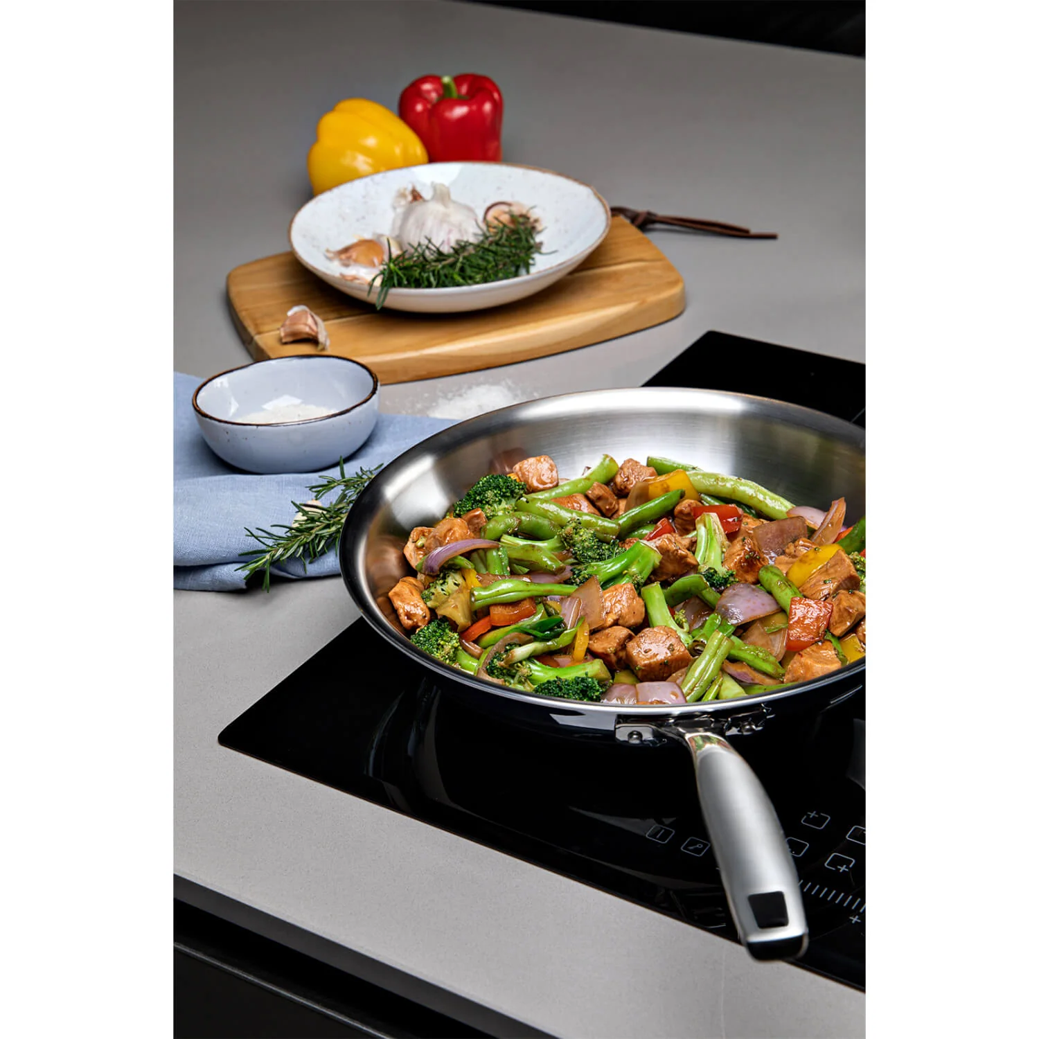 Tramontina Grano 3-Ply Stainless Steel 20cm Frying Pan - Image 3
