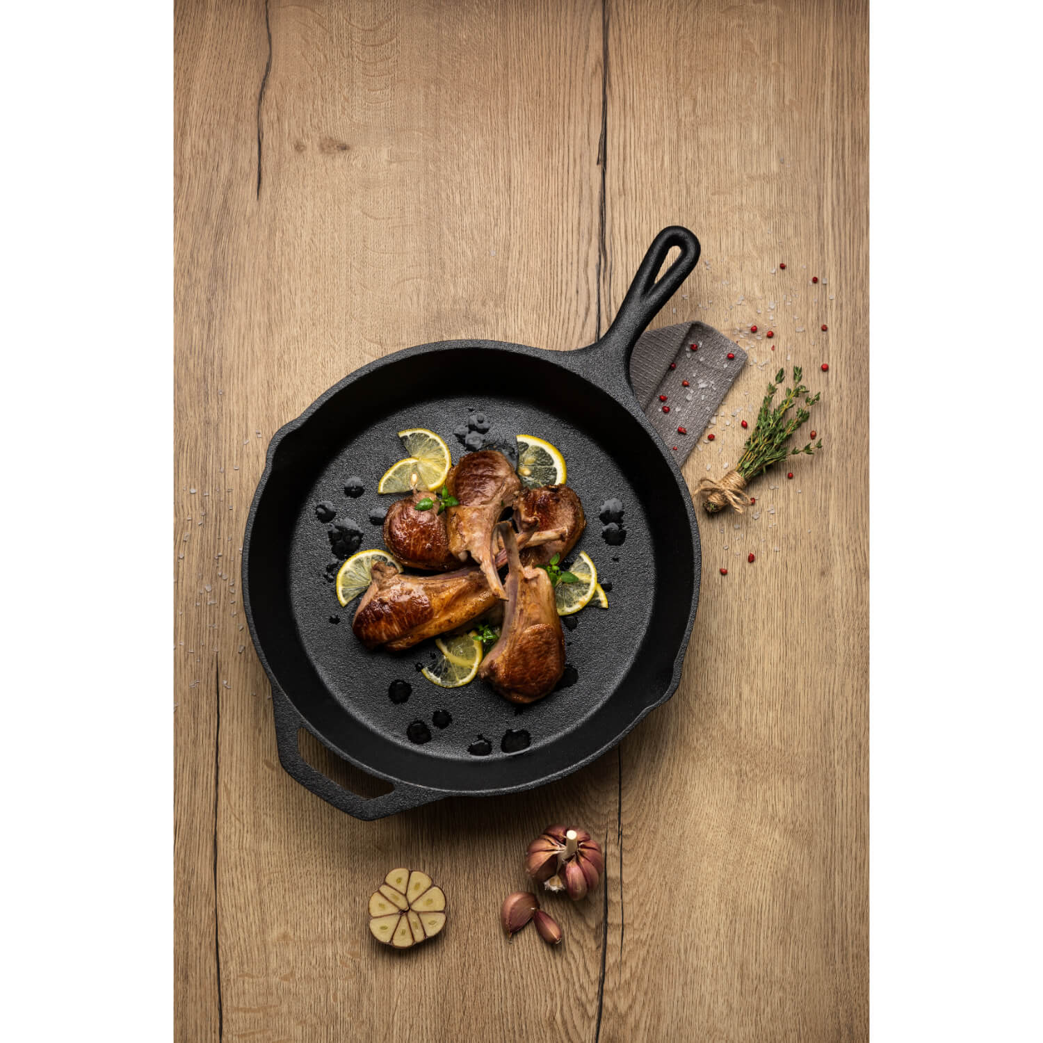 Tramontina Pre-Seasoned Cast Iron Round Skillet Pan - 30cm - Image 2