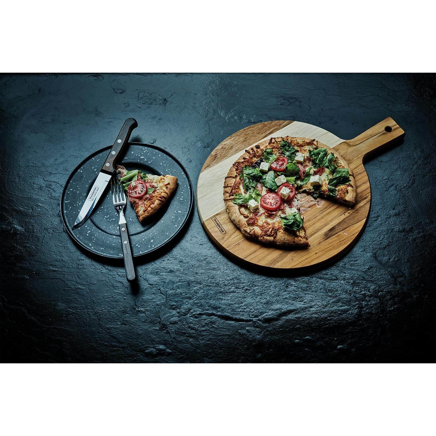 Tramontina Teak 30cm Round Handled Chopping Board - Image 3
