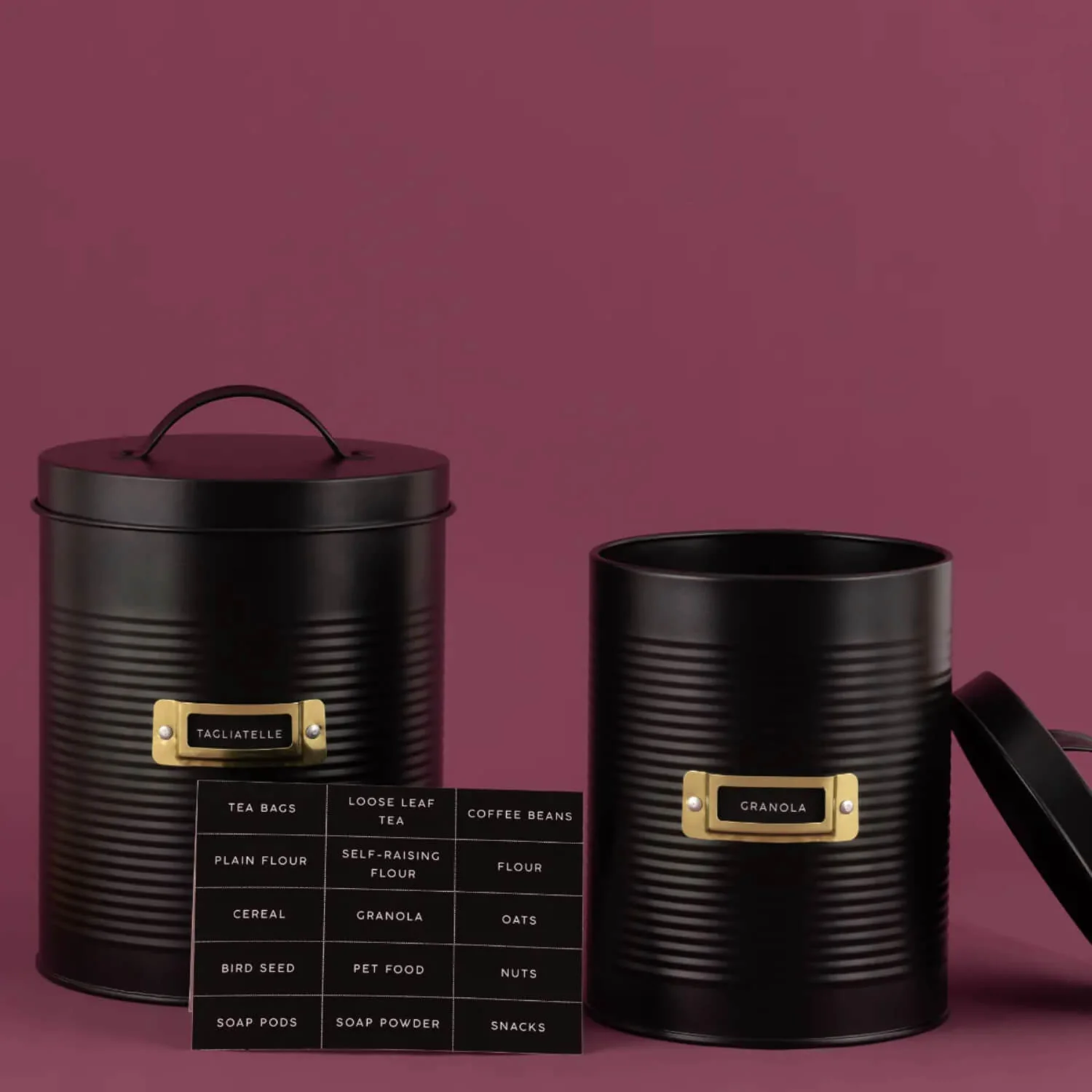 Typhoon 2-Piece Round Storage Canisters - Otto Black - Image 2