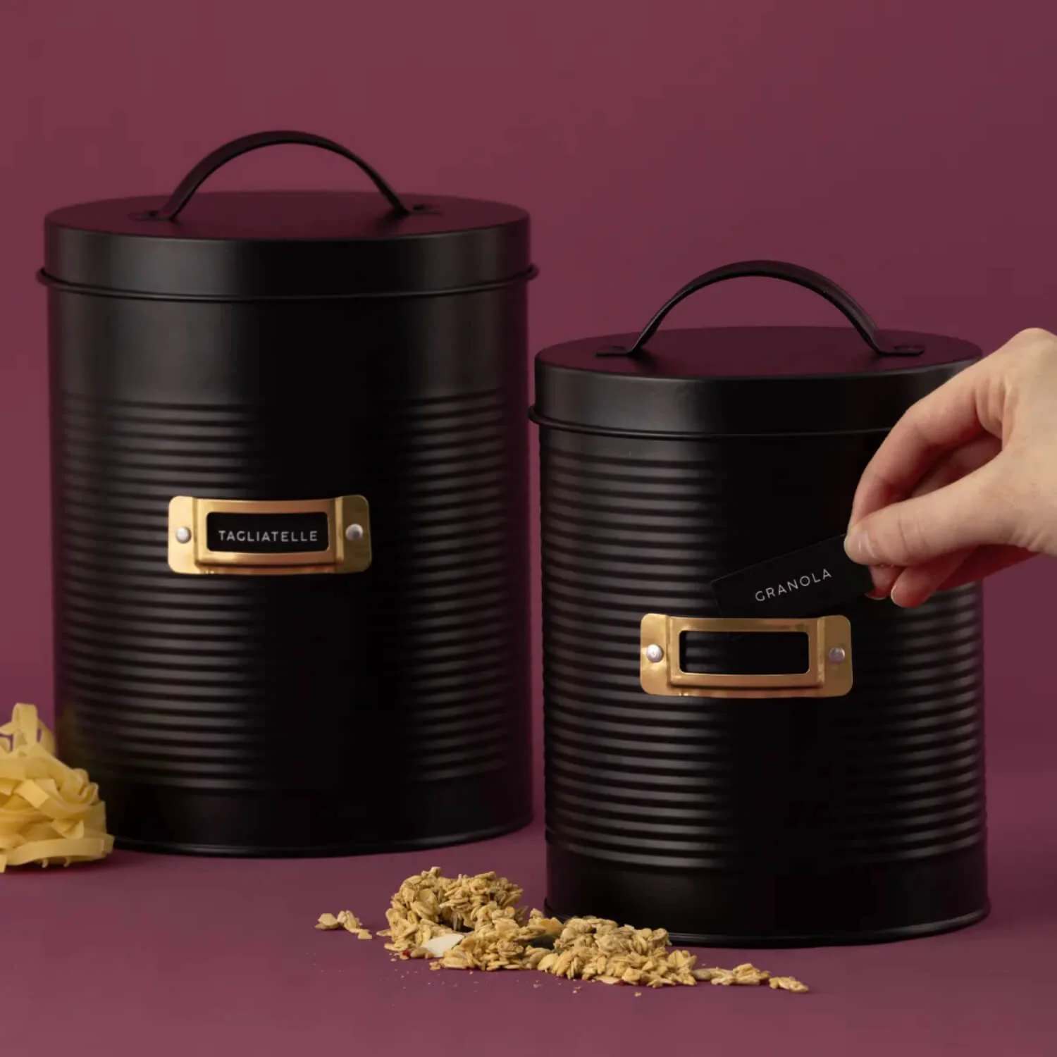 Typhoon 2-Piece Round Storage Canisters - Otto Black - Image 3