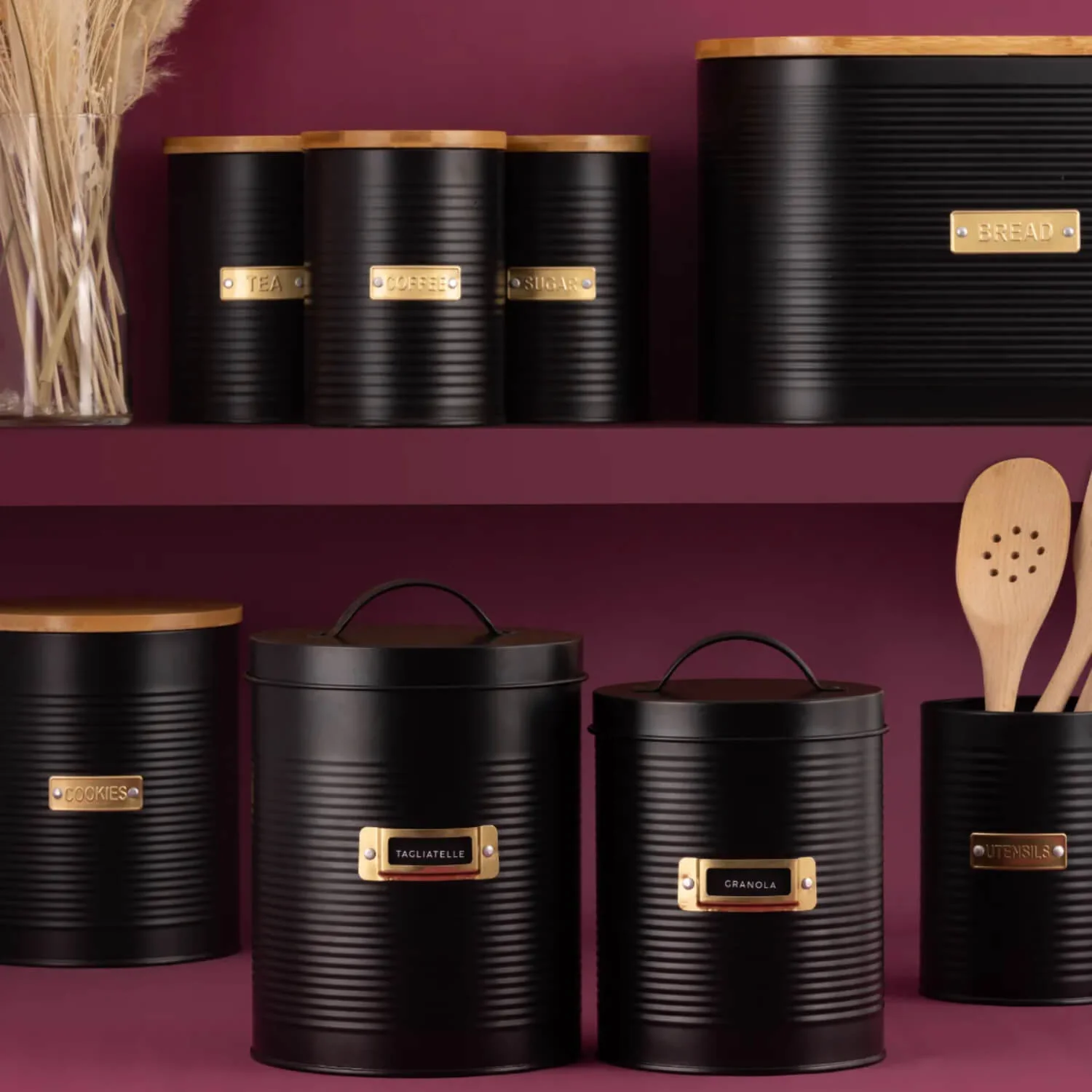 Typhoon 2-Piece Round Storage Canisters - Otto Black - Image 4