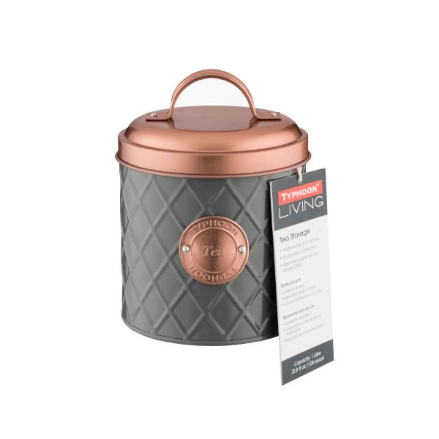 Typhoon Henrik 3 Piece Canister Set - Graphite & Copper - Image 2