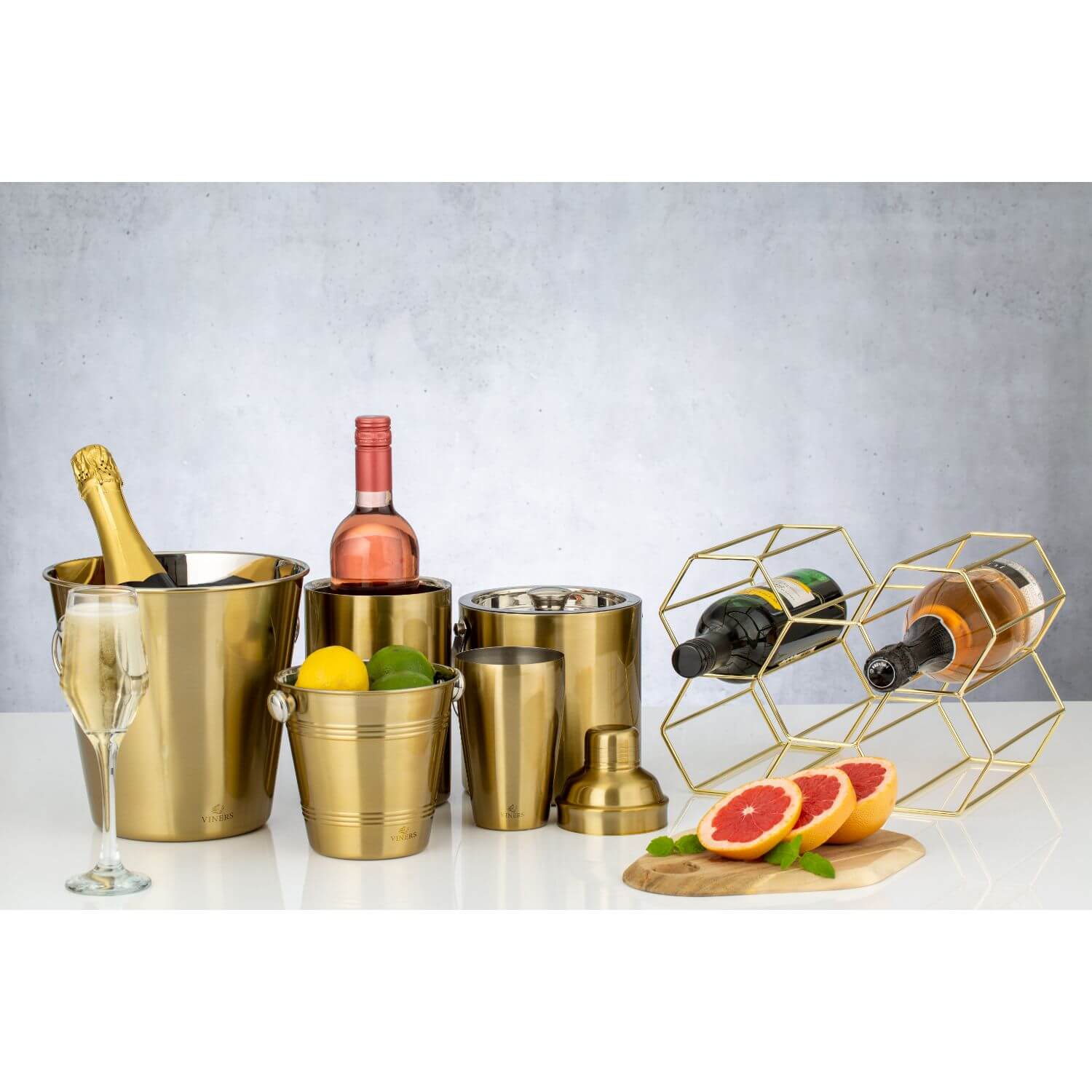 Viners Barware Double Walled Wine Cooler - Gold - Image 3