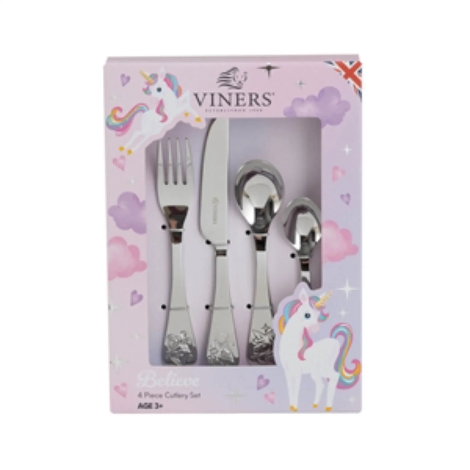 Viners Believe Stainless Steel Childrens 4-Piece Cutlery Set - Image 3
