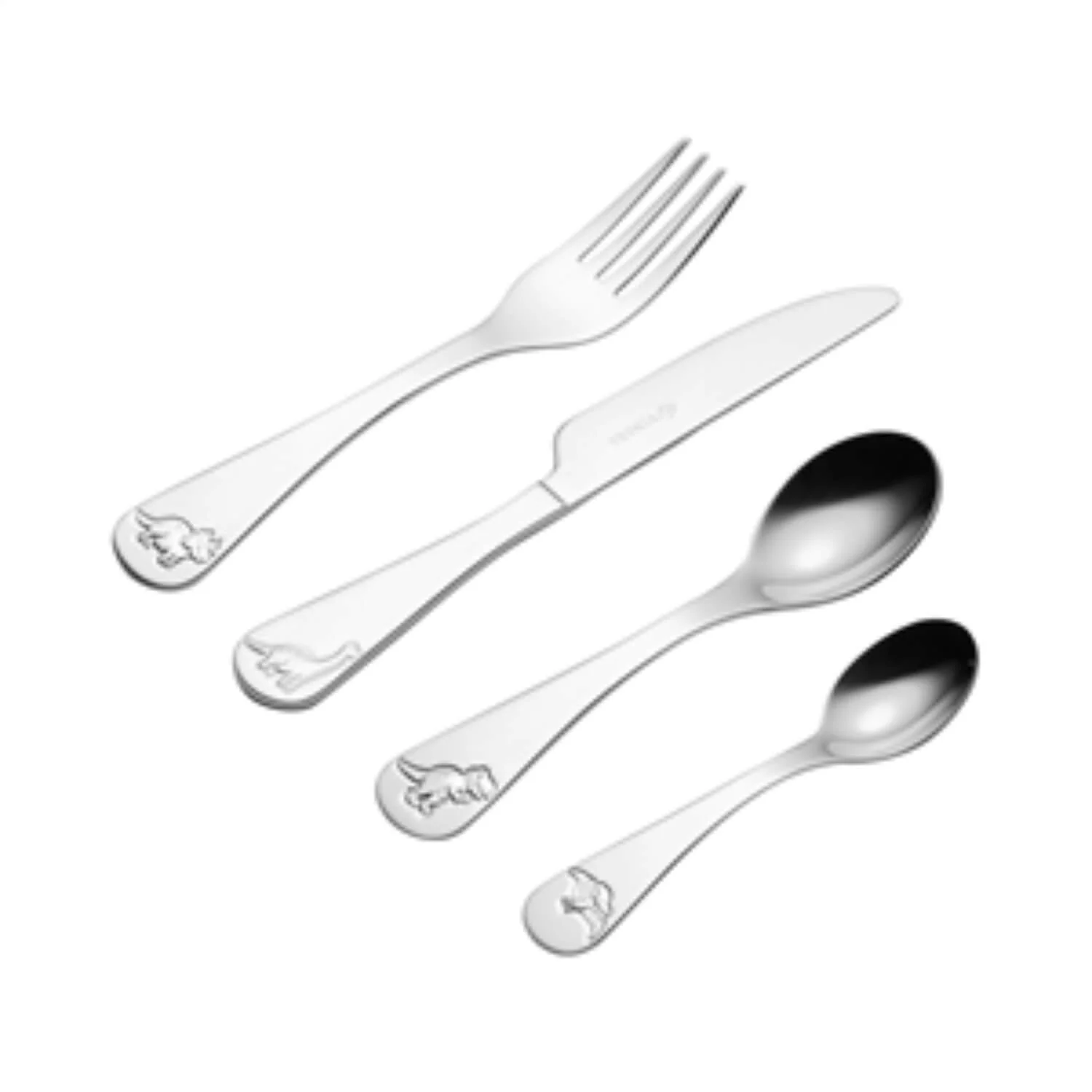 Viners Roarsome Stainless Steel Childrens 4-Piece Cutlery Set