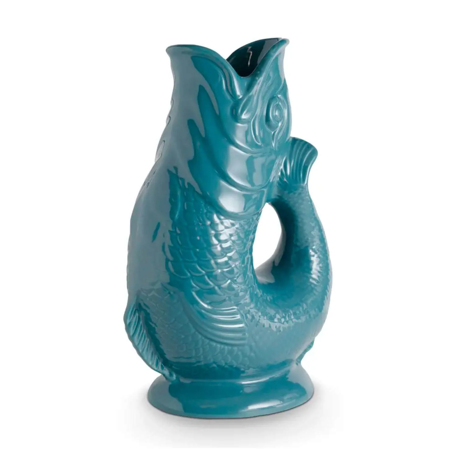 Wade Fish Earthenware 1.2 Litre Gluggle Jug - Agave