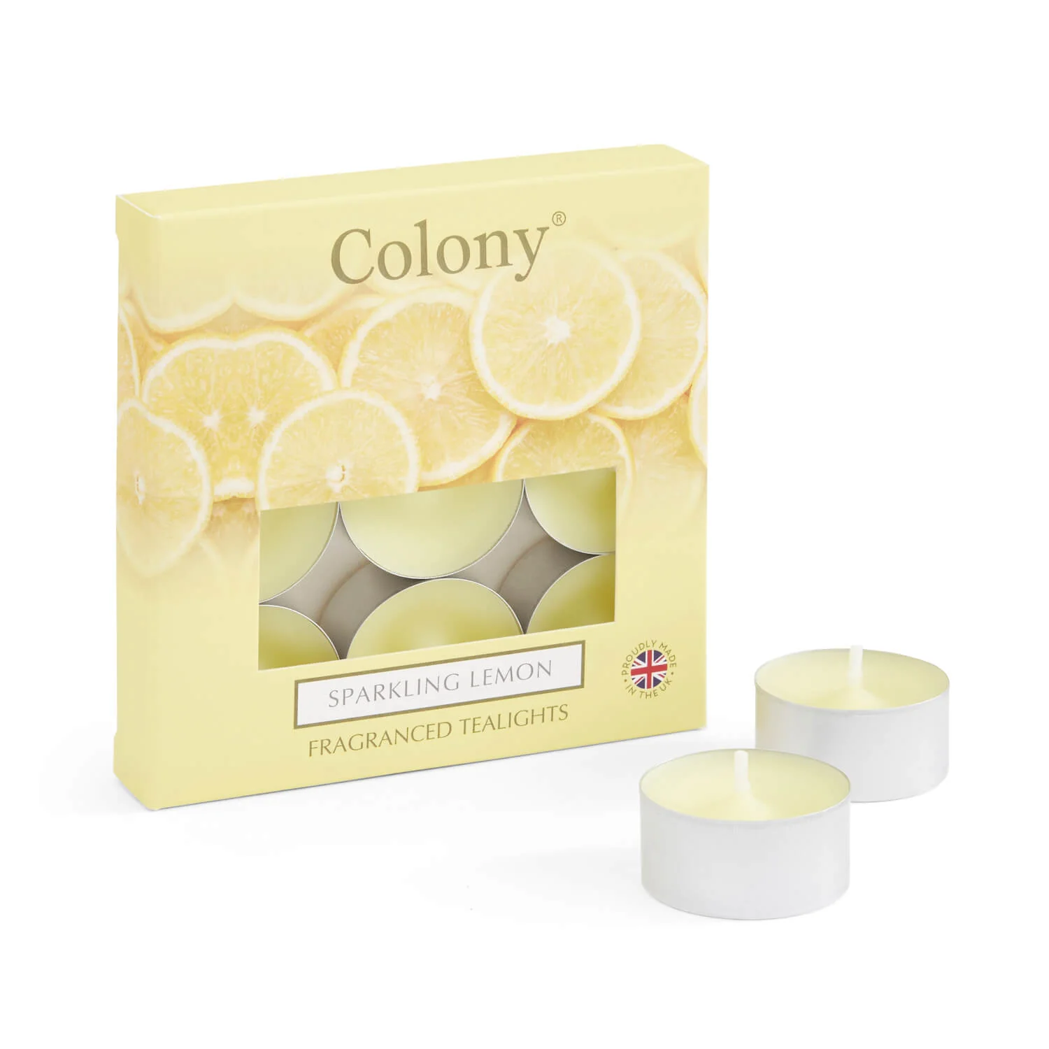Wax Lyrical Colony Pack of 9 Scented Tealights - Sparkling Lemon - Image 2