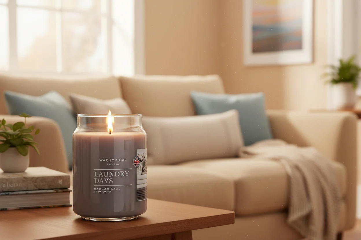 Wax Lyrical England Large Scented Candle Jar - Laundry Days - Image 2