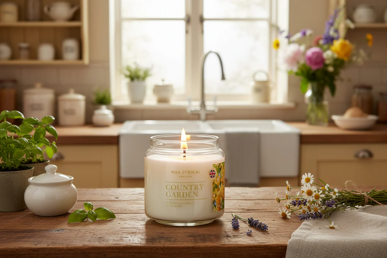 Wax Lyrical England Medium Scented Candle Jar - Country Garden - Image 3