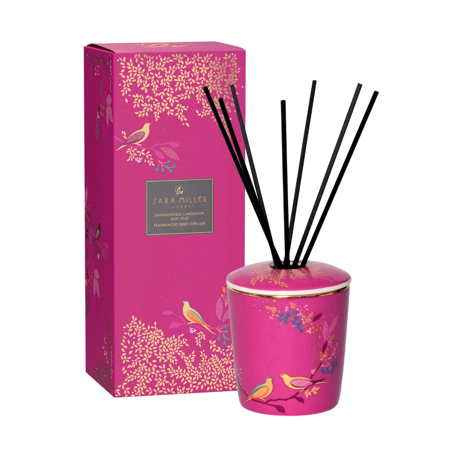 Wax Lyrical Sara Miller 200ml Ceramic Reed Diffuser - Sandalwood, Cardamom & Oud