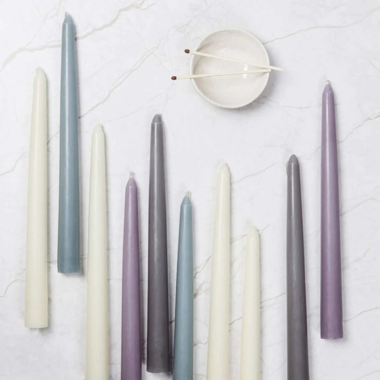 Wax Lyrical Unfragranced 25cm Tapered Dinner Candle - Smoke - Image 3
