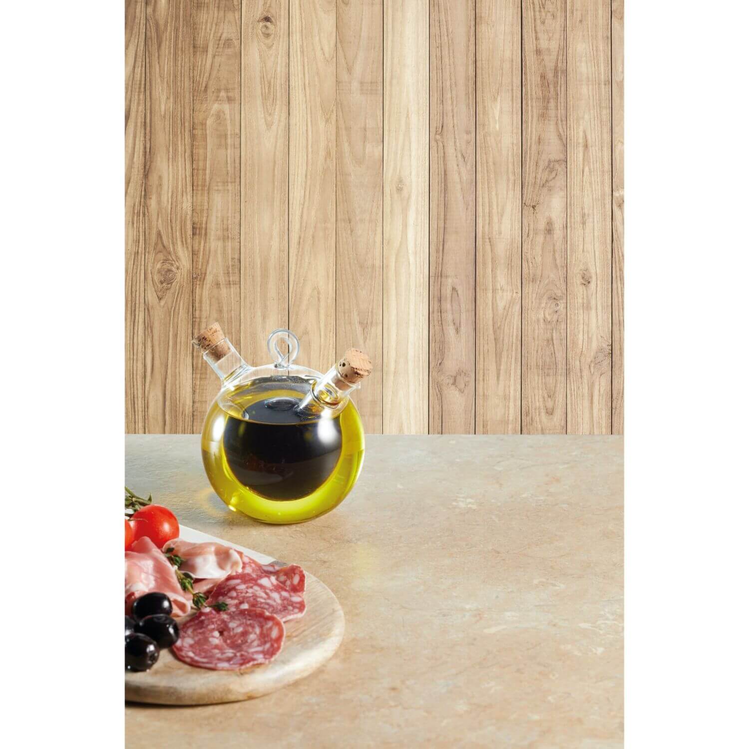 World of Flavours 2-in-1 Round Oil & Vinegar Bottle - Image 4