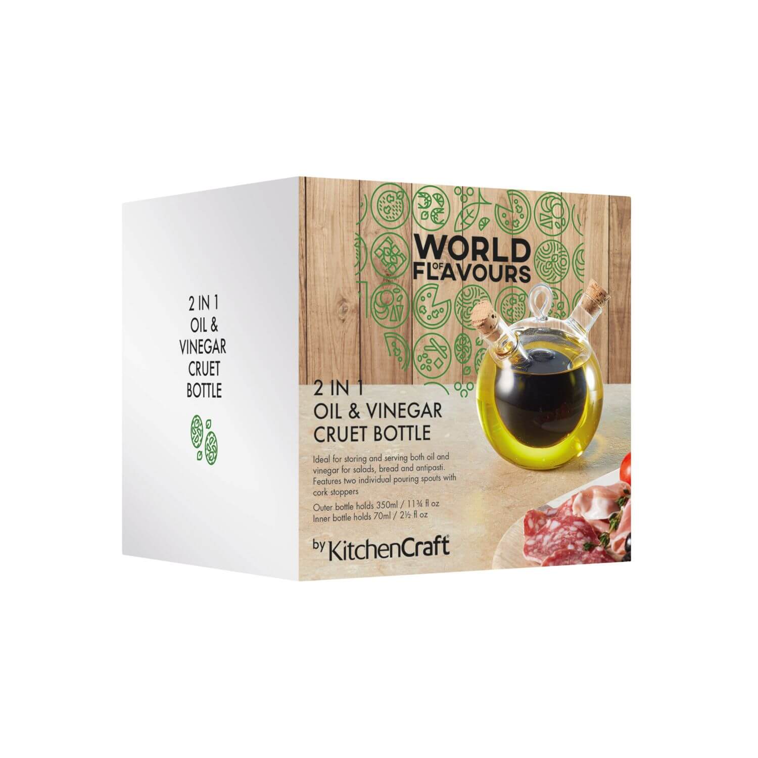 World of Flavours 2-in-1 Round Oil & Vinegar Bottle - Image 7