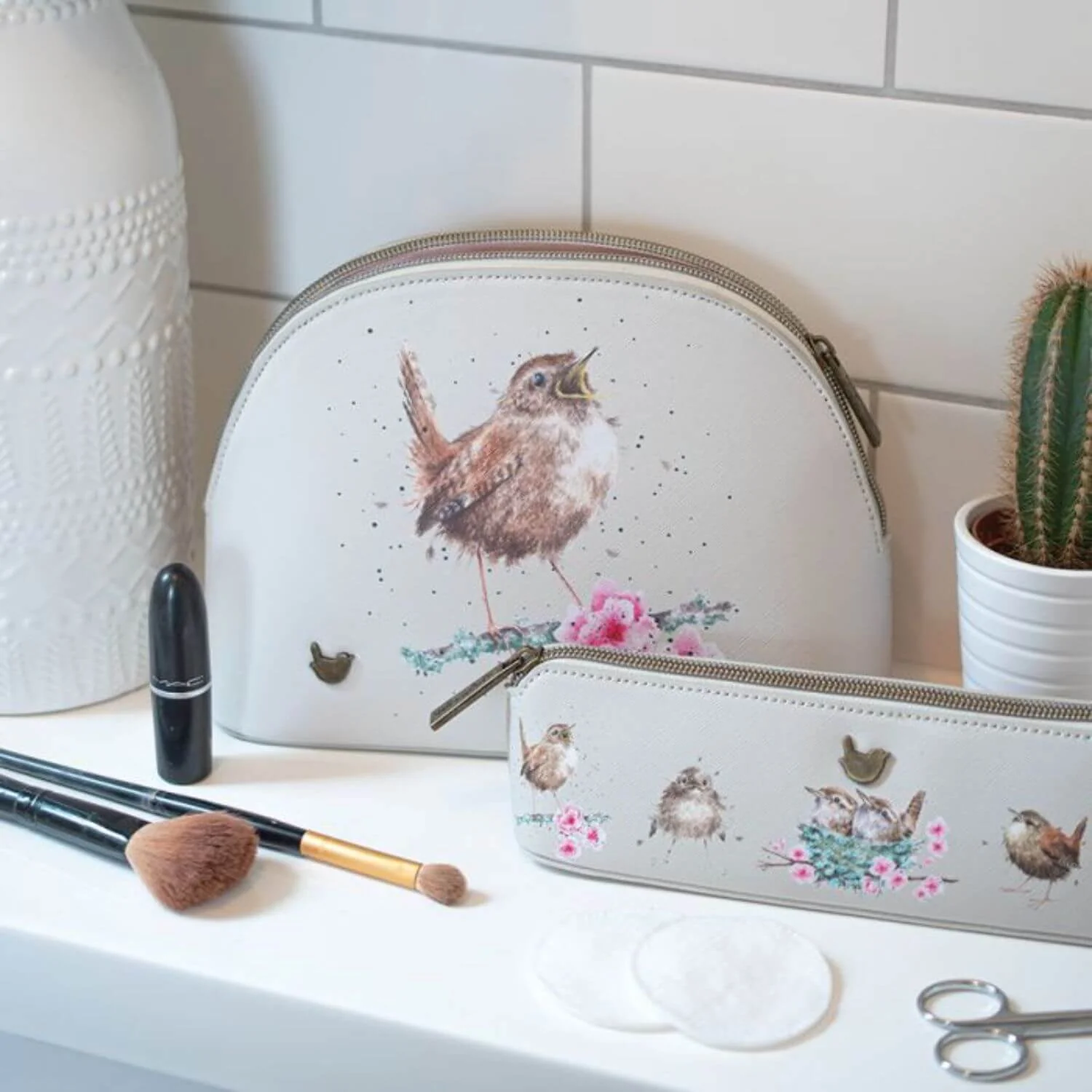Wrendale Designs Brush Bag / Pencil Case - Little Tweets - Image 4