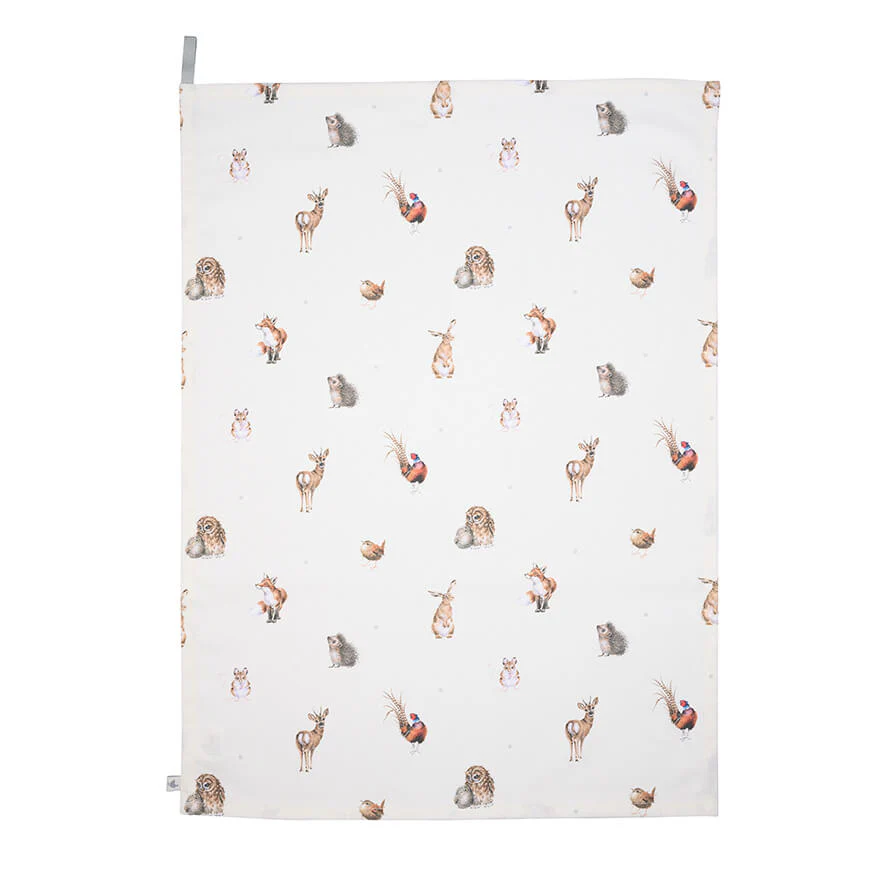 Wrendale Designs by Hannah Dale 100% Cotton Tea Towel - Woodlanders