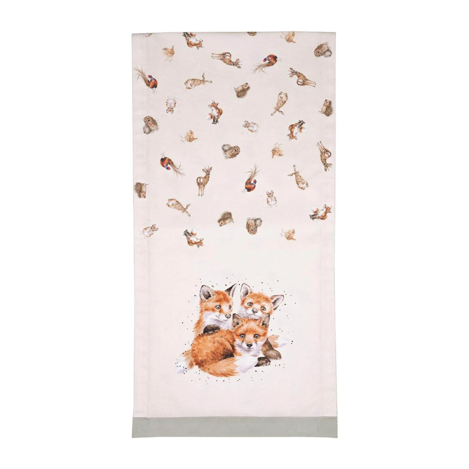 Wrendale Designs by Hannah Dale 100% Cotton Fabric Table Runner - Woodlanders