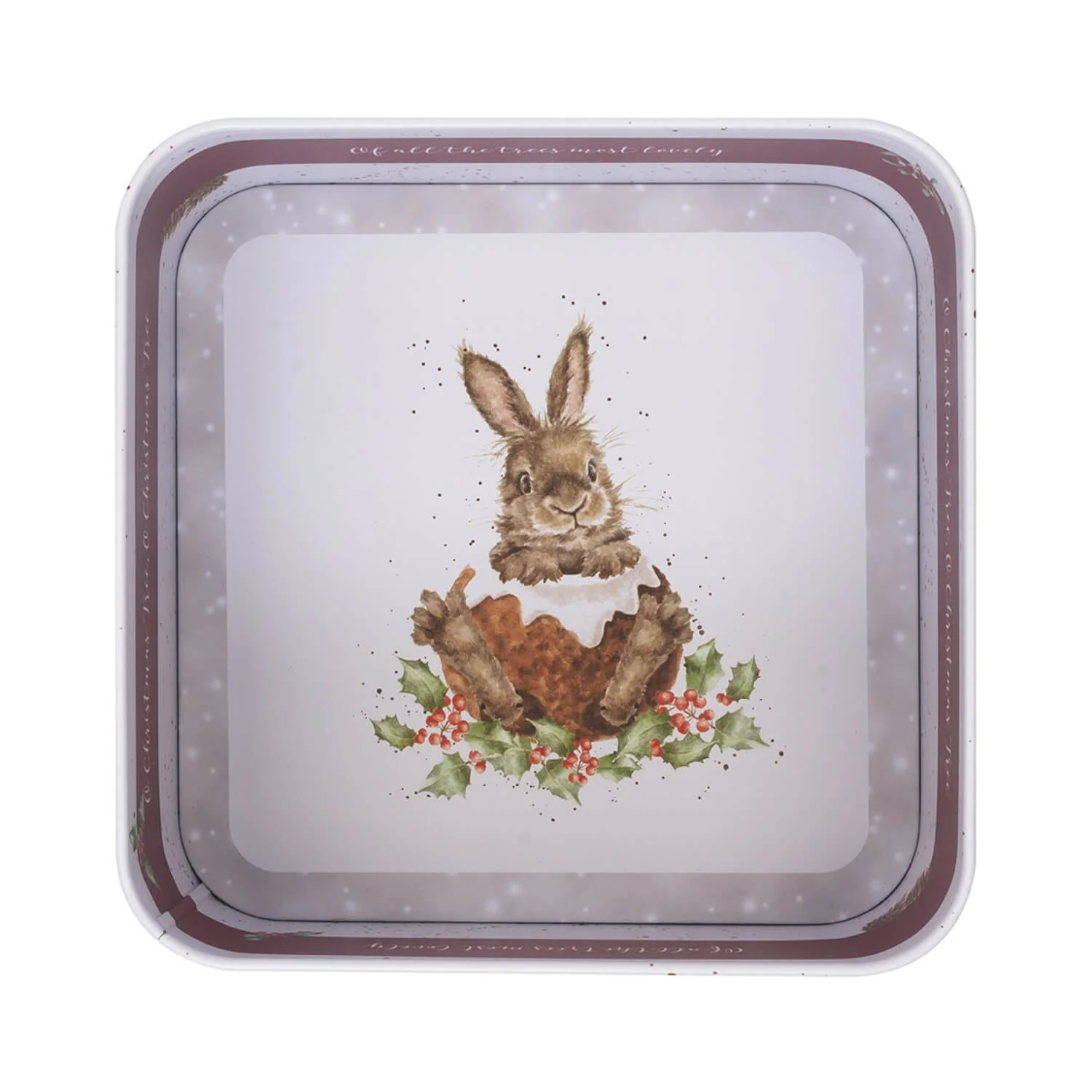 Wrendale Designs by Hannah Dale 16.7cm Square Christmas Tin - Winter Woodland - Image 3