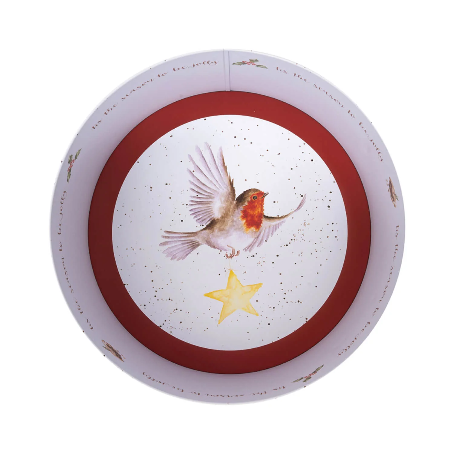 Wrendale Designs by Hannah Dale 22cm Round Christmas Tin - Rockin' Robins - Image 3